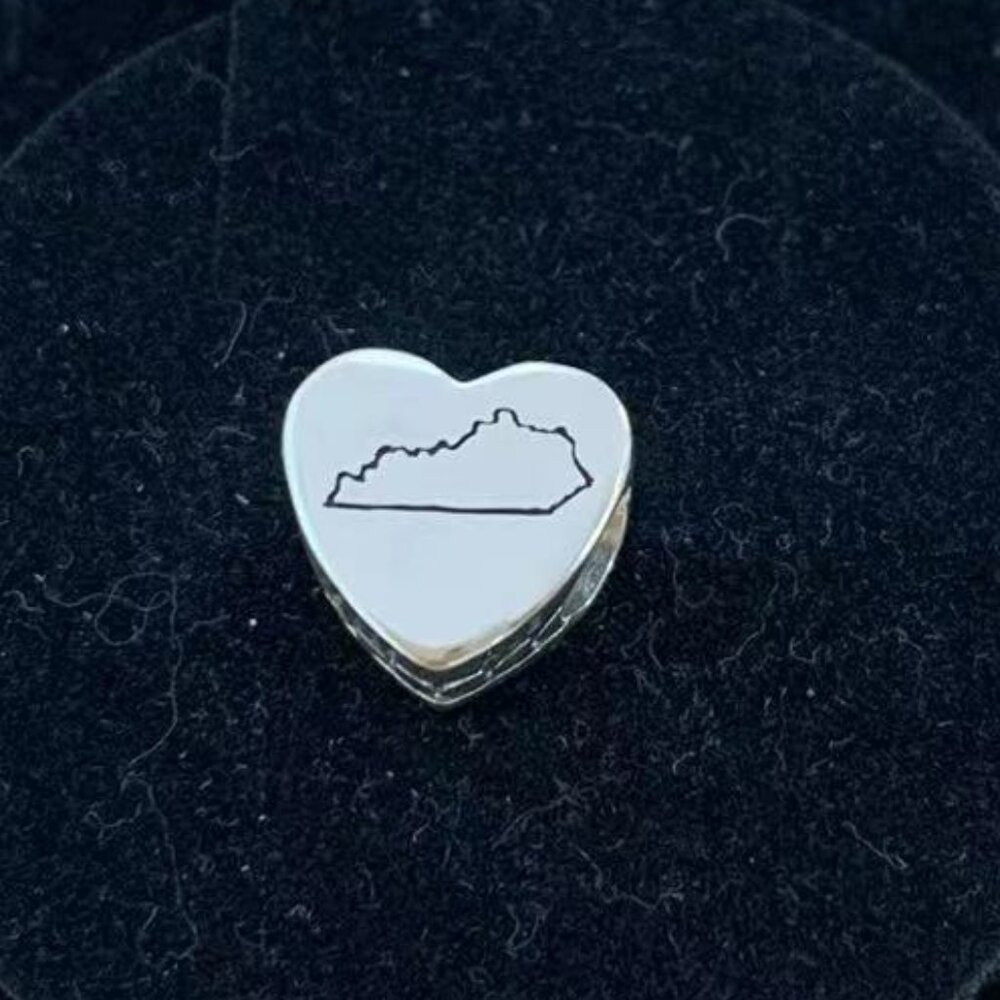 Pandora Y'ALL Kentucky Map Heart Charm